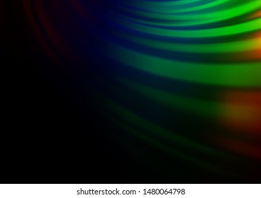 Dark Multicolor, Rainbow vector abstract bright background. Colorful illustration in blurry style with gradient. The template for backgrounds of cell phones.