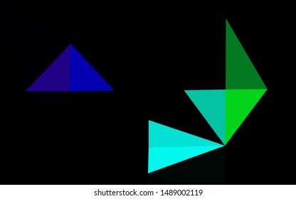 Dark Multicolor, Rainbow vector abstract polygonal layout. Brand new colorful illustration in with gradient. Elegant pattern for a brand book.