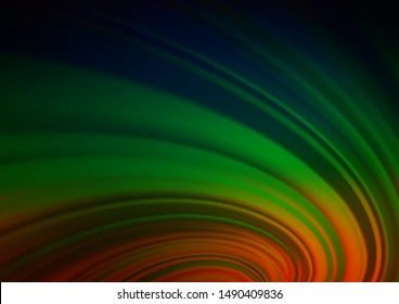 Dark Multicolor, Rainbow vector abstract template. Creative illustration in halftone style with gradient. The blurred design can be used for your web site.