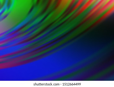 Dark Multicolor, Rainbow vector abstract bokeh pattern. Colorful illustration in abstract style with gradient. The template for backgrounds of cell phones.