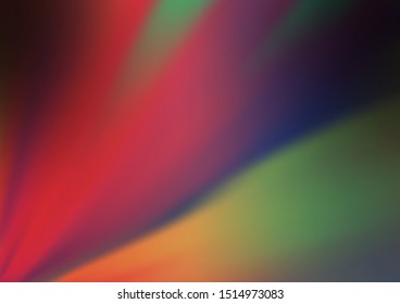 Dark Multicolor, Rainbow vector abstract template. Glitter abstract illustration with an elegant design. The blurred design can be used for your web site.