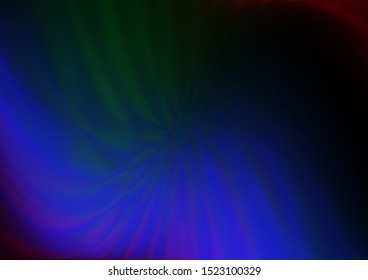 Dark Multicolor, Rainbow vector abstract blurred background. Creative illustration in halftone style with gradient. The template for backgrounds of cell phones.