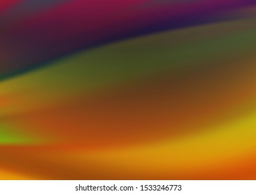 Dark Multicolor, Rainbow vector abstract template. An elegant bright illustration with gradient. Brand new design for your business.