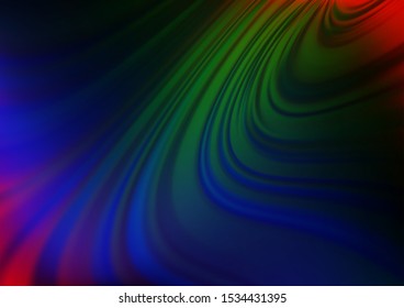 Dark Multicolor, Rainbow vector abstract blurred background. Glitter abstract illustration with an elegant design. The template can be used for your brand book.
