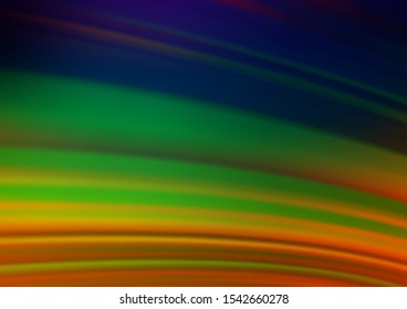 Dark Multicolor, Rainbow vector abstract bright template. Creative illustration in halftone style with gradient. The template for backgrounds of cell phones.