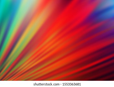 Dark Multicolor, Rainbow vector abstract background. Creative illustration in halftone style with gradient. The blurred design can be used for your web site.