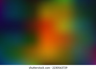 Dark Multicolor, Rainbow vector abstract template. Modern abstract illustration with gradient. Brand new template for your design.
