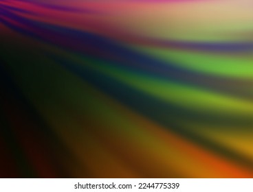 Dark Multicolor, Rainbow vector abstract bright background. A vague abstract illustration with gradient. A completely new design for your business.
