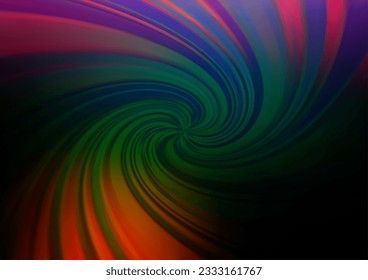 Dark Multicolor, Rainbow vector abstract bright background. Creative illustration in halftone style with gradient. The template can be used for your brand book.