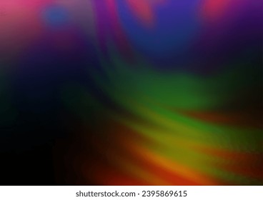 Dark Multicolor, Rainbow vector abstract blurred background. Shining colorful illustration in a Brand new style. The template for backgrounds of cell phones.