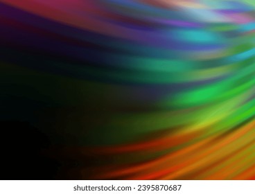 Dark Multicolor, Rainbow vector abstract background. A vague abstract illustration with gradient. A completely new template for your design.