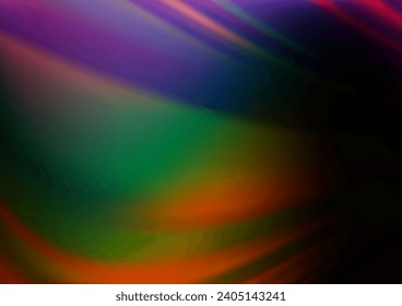 Dark Multicolor, Rainbow vector abstract template. Creative illustration in halftone style with gradient. The elegant pattern for brand book.