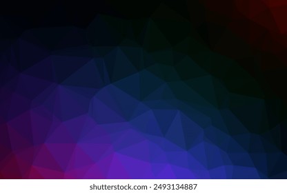 Multicolor oscuro, diseño poligonal abstracto del Vector del arco iris. Una ilustración de color completamente nueva en un estilo vago. Diseño completamente nuevo para su negocio.
