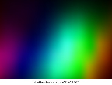Dark Multicolor, Rainbow vector abstract blurred background. Colorful abstract illustration with gradient. A new texture for your design.