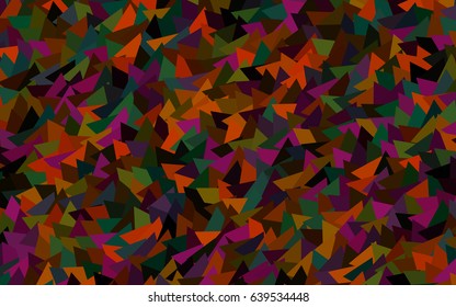 Dark Multicolor, Rainbow vector abstract colorful background, which consist of triangles. Pattern with colored triangles on white background.