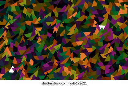 Dark Multicolor, Rainbow vector abstract colorful background, which consist of triangles. Pattern with colored triangles on white background.