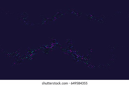 Dark Multicolor, Rainbow vector abstract pattern with circles. Geometry template for your business design. Background with colored spheres.