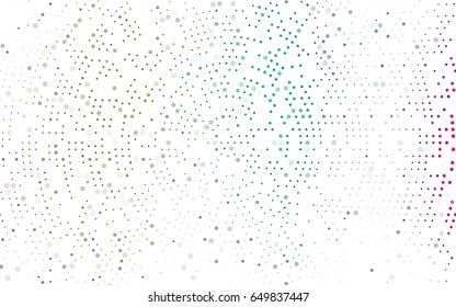 Dark Multicolor, Rainbow vector abstract pattern with circles. Geometry template for your business design. Background with colored spheres.