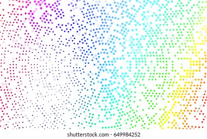 Dark Multicolor, Rainbow vector abstract pattern with circles. Geometry template for your business design. Background with colored spheres.