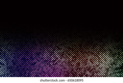 Dark Multicolor, Rainbow vector abstract pattern with circles. Geometry template for your business design. Background with colored spheres.