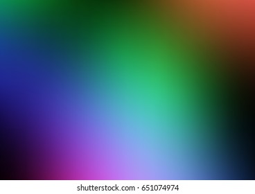 Dark Multicolor, Rainbow vector abstract blurred pattern. Colorful abstract illustration with gradient. A completely new template for your business design.