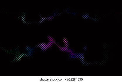 Dark Multicolor, Rainbow vector abstract pattern with circles. Geometry template for your business design. Background with colored spheres.