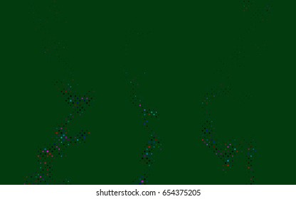 Dark Multicolor, Rainbow vector abstract pattern with circles. Geometry template for your business design. Background with colored spheres.