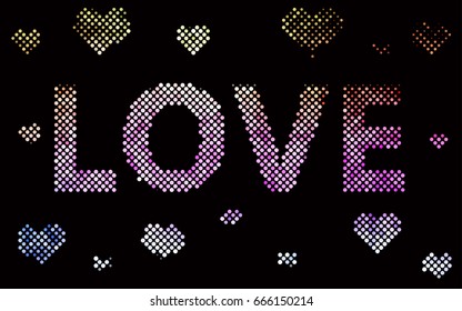 Dark Multicolor, Rainbow vector abstract pattern with circles. Geometry template for your business design. Background with colored spheres.