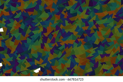 Dark Multicolor, Rainbow vector abstract colorful background, which consist of triangles. Pattern with colored triangles on white background.