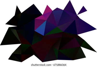 Dark Multicolor, Rainbow vector abstract mosaic pattern. Modern geometrical abstract illustration with gradient. Brand-new style for your business design.