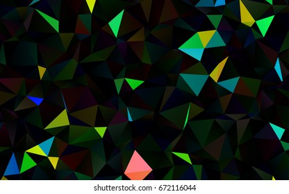 Dark Multicolor, Rainbow vector abstract mosaic pattern. A completely new color illustration in a vague style. A completely new template for your business design.