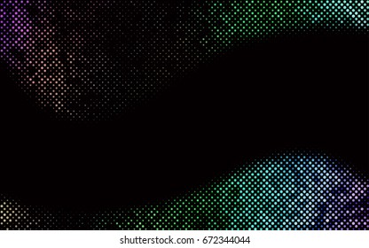 Dark Multicolor, Rainbow vector abstract pattern with circles. Geometry template for your business design. Background with colored spheres.