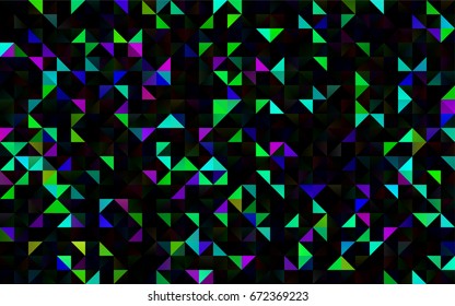 Dark Multicolor, Rainbow vector abstract mosaic pattern. Colorful abstract illustration with gradient. The elegant pattern can be used as part of a brand book.