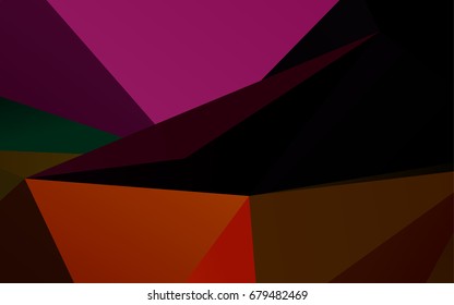 Dark Multicolor, Rainbow vector abstract mosaic template. Colorful abstract illustration with gradient. A completely new template for your business design.