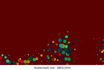 Dark Multicolor, Rainbow vector abstract pattern with circles. Geometry template for your business design. Background with colored spheres. Dark Multicolor, Rainbow vector abstract pattern with circles. Geometry template for your business design. Background with colored spheres.