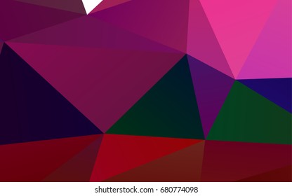 Dark Multicolor, Rainbow vector abstract mosaic background. Colorful abstract illustration with gradient. The polygonal design can be used for your web site.