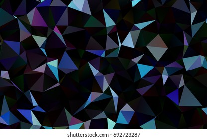 Dark Multicolor, Rainbow vector abstract polygonal template. A completely new color illustration in a vague style. Brand-new style for your business design.