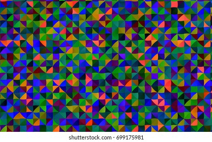 Dark Multicolor, Rainbow vector abstract polygonal pattern. An elegant bright illustration with gradient. The completely new template can be used for your brand book.
