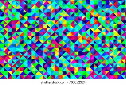 Dark Multicolor, Rainbow vector abstract mosaic pattern. Geometric illustration in Origami style with gradient.  Triangular pattern for your business design.