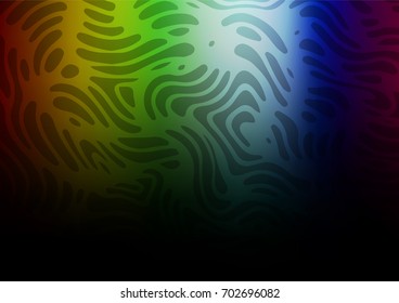 Dark Multicolor, Rainbow vector abstract doodle texture. Doodles on blurred abstract background with gradient. The best blurred design for your business.
