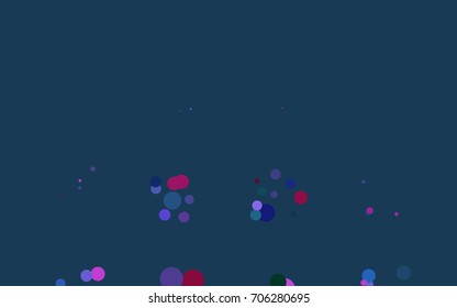 Dark Multicolor, Rainbow vector abstract pattern with circles. Geometry template for your business design. Background with colored spheres.