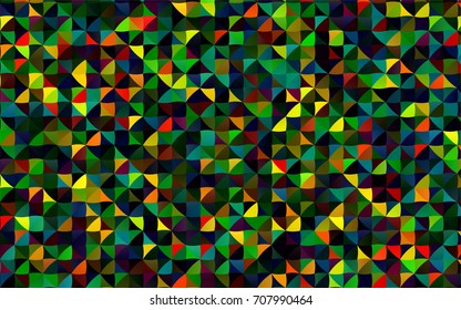 Dark Multicolor, Rainbow vector abstract polygonal pattern. Shining illustration, which consist of triangles. The elegant pattern can be used as part of a brand book.