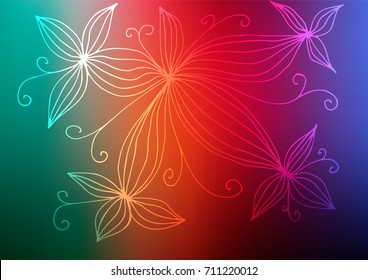 Dark Multicolor, Rainbow vector abstract doodle texture. Creative illustration in blurred style with doodles. The best blurred design for your business.