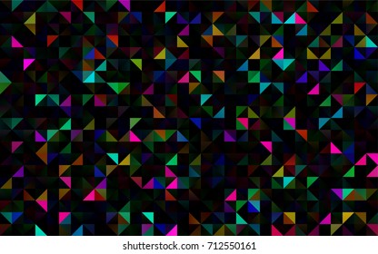 Dark Multicolor, Rainbow vector abstract polygonal background. Colorful illustration in abstract style with gradient. The template can be used as a background for cell phones.