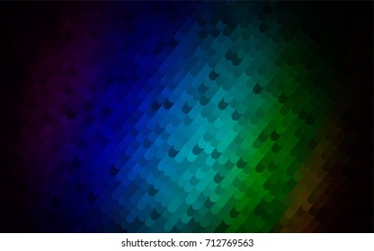 Dark Multicolor, Rainbow vector abstract curved background. Curved geometric sample with gradient.  A completely new design for your business.