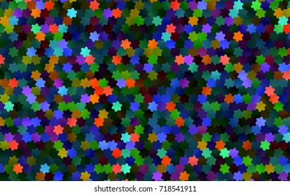 Dark Multicolor, Rainbow vector abstract textured polygonal background. Brand-new blurry hexagonal design. Pattern can be used for background.