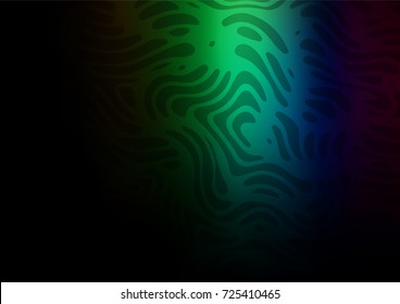 Dark Multicolor, Rainbow vector abstract doodle background. Ethnic elegant natural pattern with gradient. A completely new template for your business design.