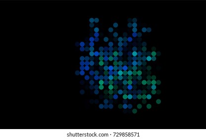 Dark Multicolor, Rainbow vector abstract pattern with circles. Geometry template for your business design. Background with colored spheres.