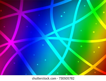 Dark Multicolor, Rainbow vector abstract doodle template. An elegant bright illustration with lines in Natural style. Hand painted design for web, wrapping, wallpaper.