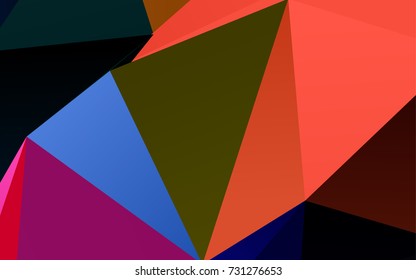 Dark Multicolor, Rainbow vector abstract mosaic pattern. Brand-new colored illustration in blurry style with gradient. Brand-new design for your business.